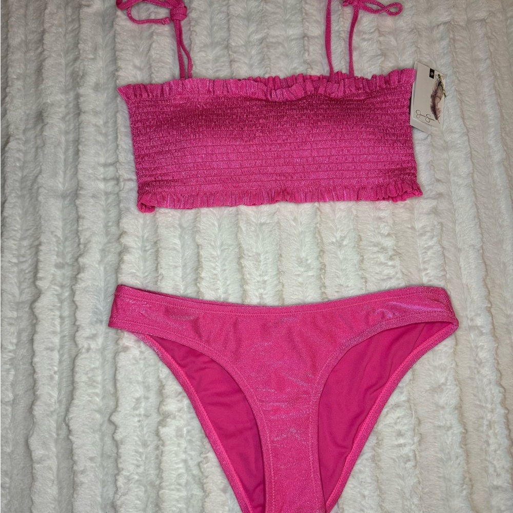 Shimmering Pink Bikini Set Jessica Simpson